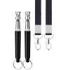 Dog Whistle; 2 Pack Professional Ultrasonic Dog Whistle to Stop Barking; Recall Training; Adjustable Ultrasonic Silent Dog Whistle; with Black Lanyar