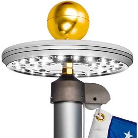 Deluxe Flag Pole Light Solar Powered - 1300 Lumen Solar Light for Flagpole - Light Up American Flag Outdoor with Solar Flag Pole Light from Dusk to D