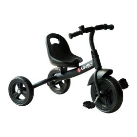 3-Wheel Indoor Outdoor Toddler Tricycle with Bell for Recreation Ride-On Black com