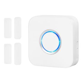 Door Chime, DC 12V, Wireless Door Open Contact Sensor Alarm Chime with 656 ft Range, 58 Chimes & 5 Adjustable Volume, Doors Ringer Alert for Business