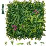 Artificial Plant Wall, 12PCS 20 x 20 in Artificial Boxwood Panels, Greenery Backdrop Privacy Hedge Fence with Sun Protection, Fake Grass Wall Screen