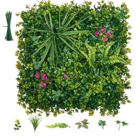 Artificial Plant Wall, 12PCS 20 x 20 in Artificial Boxwood Panels, Greenery Backdrop Privacy Hedge Fence with Sun Protection, Fake Grass Wall Screen