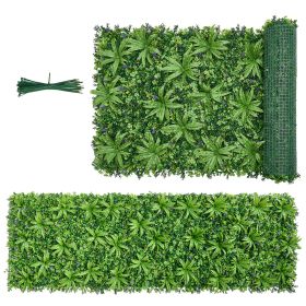 Artificial Plant Wall, 40 x 120 in Artificial Boxwood Panels, Sun Protection Greenery Backdrop Privacy Hedge Fence, Fake Grass Screen for Wedding, In