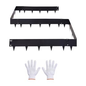 Galvanized Steel Landscape Edging, 6-Pack 40 x 8.15 Inch Metal Edging for Landscaping with Gloves, Easy-to-Install, Heavy Duty Metal Garden Edge Bord