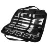Stainless Steel BBQ Grill Tool Kit Grilling Utensil Accessories with Spatula Tongs Fork Knife Brush Pepper Salt Shaker Bottle Grilled Skewers Corn Ne