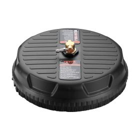 VEVOR Pressure Washer Surface Cleaner Universal 15", Pressure Washer Attachment 4000 Max PSI with 2 Extension Wand
