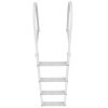 Dock Ladder, Removable 4 Steps, 500 lbs Load Capacity, Aluminum Alloy Pontoon Boat Ladder with 3.1'' Wide Step & Nonslip Rubber Mat, Easy to Install