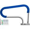 Pool Handrail, 32 x 22.5 Swimming Pool Stair Rail, 304 Stainless Steel Stair Pool Hand Rail Rated 375lbs Load Capacity, Pool Rail with Quick Mount Ba