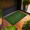 Home Entrance Green Leaves Door Mat Deluxe 17x29.5 in Absorbent Natural Rubber Non Slip Indoor Outdoor Easy Clean Beautiful Welcome Mats for Front Do