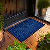 Home Entrance Blue Leaves Door Mat Deluxe 17x29.5 in Absorbent Natural Rubber Non Slip Indoor Outdoor Easy Clean Beautiful Welcome Mats for Front Doo