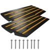 Curb Ramp, 2 Pack, 2.6" Rise, Rubber Driveway Ramps, Heavy Duty 33069 lbs Weight Capacity Threshold Ramp, Curbside Bridge Ramps for Loading Dock Gara