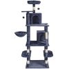 Cat Tree for Indoor Cats, 68.5" Cat Tower with 2 Cat Condos, Sisal Scratching Post, Hammock, Top Perch, Jumping Platforms, Large Cat Furniture Activi