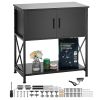 Aquarium Stand, 29 Gallon Fish Tank Stand, 28.7 x 16.5 x 30 in Steel and MDF Turtle Tank Stand, 242.5 lbs Load Capacity, Reptile Tank Stand with Stor