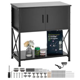 Aquarium Stand, 29 Gallon Fish Tank Stand, 28.7 x 16.5 x 30 in Steel and MDF Turtle Tank Stand, 242.5 lbs Load Capacity, Reptile Tank Stand with Stor