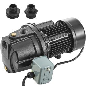 1HP Premium Cast Iron Shallow Well Jet Water Pump, 115 Volt, 17.6 GPM 164 FT Maximum Head Irrigation Water Pump, for Agricultural Garden Irrigation S