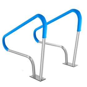 VEVOR Pool Handrail 2 PCS 48x36in Stainless Steel with Base Plate for Spas