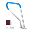 Pool Handrail, 39 x 32 inch Pool Railing, Stainless Steel with Base Plate for Indoor/Outdoor Pools,Swimming Pool Safety Railing for Decks,Rust-Proof