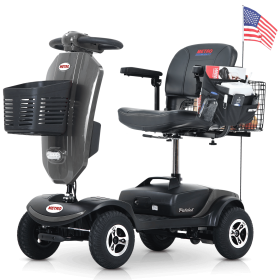Outdoor compact mobility scooter with windshield ,300W Motor, Travel - Long Range Power Extended Battery with Cup holders & USB charger port, GRE