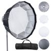 Parabolic Softbox, 33 in / 850 mm, Quick Release and Quick Fold, Lightweight and Portable, Universal Bowens Mount, 4 Lighting Effects, Fits for Profe
