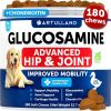 Glucosamine for Dogs Hip and Joint Supplement for Dogs with Arthritis Chews with Chondroitin Hemp Oil MSM Canine Joint Pain Relief Health Mobility Su