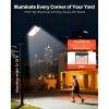 8000W Solar Street Light Outdoor, 450000LM, Commercial Parking Lot Light Dusk to Dawn, LED Flood Security Lamp with Motion Sensor, IP65 Waterproof Ou