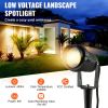 Landscape Lighting, 6W Low Voltage LED Landscape Lights, IP66 Waterproof Landscape Spotlights Yard Lawn Garden Pathway Outdoor Lights 12V 24V 450LM W