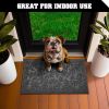 Home Entrance Grey Leaves Door Mat Deluxe 17x29.5 in Absorbent Natural Rubber Non Slip Indoor Outdoor Easy Clean Beautiful Welcome Mats for Front Doo