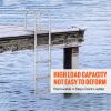 Dock Ladder, Removable 4 Steps, 500 lbs Load Capacity, Aluminum Alloy Pontoon Boat Ladder with 3.1'' Wide Step & Nonslip Rubber Mat, Easy to Install