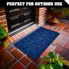Home Entrance Blue Leaves Door Mat Deluxe 17x29.5 in Absorbent Natural Rubber Non Slip Indoor Outdoor Easy Clean Beautiful Welcome Mats for Front Doo
