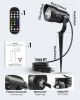 12W Halloween Spotlight Outdoor with Remote Plug Timer Color Changing 120V Landscape Lighting Waterproof Dimmable LED Spot Light for Yard Christmas O