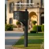 Mailbox Post, 56 x 4 x 4 Inches, Aluminum In-Ground Mounting Mail Box Stand with Universal Plate Bracket, Heavy Duty Metal Post Sleeve Kit for Outsid