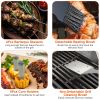 Stainless Steel BBQ Grill Tool Kit Grilling Utensil Accessories with Spatula Tongs Fork Knife Brush Pepper Salt Shaker Bottle Grilled Skewers Corn Ne
