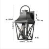 Outdoor Wall Lights, Porch Lights, Waterproof Outdoor Wall Sconce, Exterior Light Fixture Matte Black with Clear Glass Shade for Garage Patio Front D