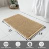 Two-piece waffle-knit bathroom rug set, super absorbent bathroom mat, ultra-soft rubber-backed shower mat, suitable for bathroom floors, bathtubs and