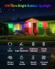 12W Halloween Spotlight Outdoor with Remote Plug Timer Color Changing 120V Landscape Lighting Waterproof Dimmable LED Spot Light for Yard Christmas O