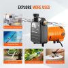 Cast Iron Water Transfer Pump, 115V AC 1600 GPH 1/2HP, Portable Electric Utility Pump with Carbon Brush, Filter, Brass Connectors, for Garden, Rain B