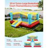 Inflatable Bounce House, 14.7 x 13.8 x 6.8 ft Jumping Bouncy Castle, Inflatable Jumper for Kids with Slide, Basketball Hoop, Target Game & Jumping Ar