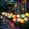 Solar Lights Outdoor Waterproof for Garden Decor, 4 Pack Solar Garden Lights for Outside, Outdoor Solar Lights for Yard with Solar Flowers Lights, So