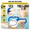 Pool Handrail, 32 x 22.5 Swimming Pool Stair Rail, 304 Stainless Steel Stair Pool Hand Rail Rated 375lbs Load Capacity, Pool Rail with Quick Mount Ba