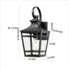 Large Outdoor Wall Lights for House, 16.5inch Exterior Lighting Fixtures Wall Mount Outdoor Porch Lights Waterproof Black Outdoor Sconce Lights with