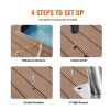 Pool Handrail, 39 x 32 inch Pool Railing, Stainless Steel with Base Plate for Indoor/Outdoor Pools,Swimming Pool Safety Railing for Decks,Rust-Proof