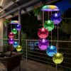 1 Pack, Wind Chimes,Owl Solar Wind Chimes For Outside, Waterproof LED Solar Powered Memorial Wind Chimes With Lights, Housewarming Gifts For Garden O