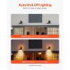 Outdoor Barn Light, 11.5 in Diameter, 2-Pack Farmhouse Gooseneck Light Fixture, Dusk to Dawn Exterior Wall Sconce, with Anti-Rust, E26 Bulb Compatibl