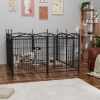 Dog Playpen Indoor 32 inch 8 Panels Metal Dog Pen Pet Dog Fence Outdoor Exercise Pen with Doors, Heavy Duty Dog Fence Puppy Pen for Large Medium Smal