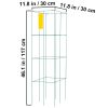 Tomato Cages, 11.8" x 11.8" x 46.1", 10 Packs Square Plant Support Cages, Green PVC-Coated Steel Tomato Towers for Climbing Vegetables, Plants, Flowe