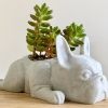 1pc Mini Resin PuppyFlower Pot, Succulent Planter, French Bulldog Shape Cute Bonsai Flower Pots, Cute Dog Flower Pots, Air Plant Holder, For Home Gar