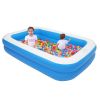 Free shipping 102*70*22in blue PVC cuboid with wall thickness of 0.3mm for inflatable swimming pool  Full-Sized Family Kiddie Blow up Pool for Kids,