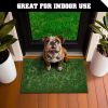 Home Entrance Green Leaves Door Mat Deluxe 17x29.5 in Absorbent Natural Rubber Non Slip Indoor Outdoor Easy Clean Beautiful Welcome Mats for Front Do