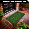 Home Entrance Green Leaves Door Mat Deluxe 17x29.5 in Absorbent Natural Rubber Non Slip Indoor Outdoor Easy Clean Beautiful Welcome Mats for Front Do