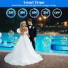 2 Pack Outdoor Solar Pool Lights, LED Light Up Balls with Remote, 3200K Warm Glow, 3 Lighting Modes & 4-Level Brightness& Auto On at Dusk, IP68 Water